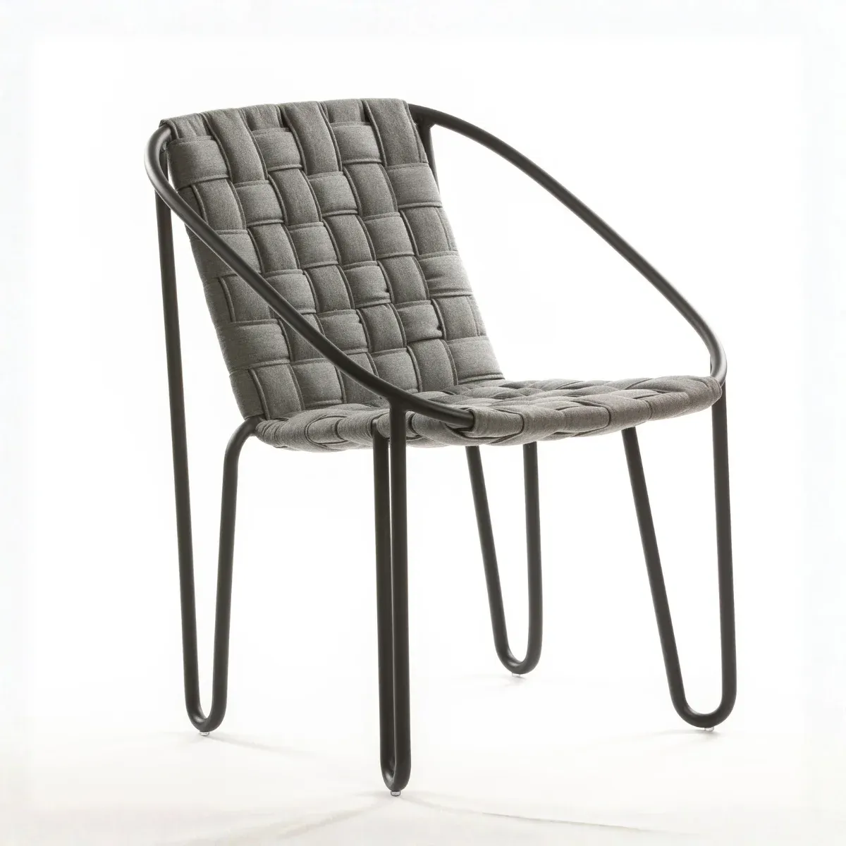DL JARDINA Grey modern Water-repellent fabric chair
