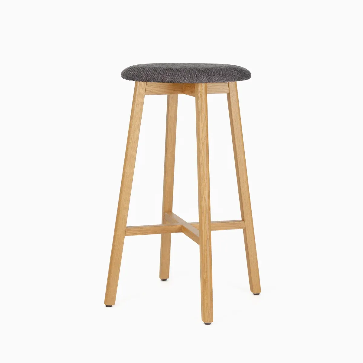 AT JESSICA Grey, Natural classic Wooden indoor bar stool