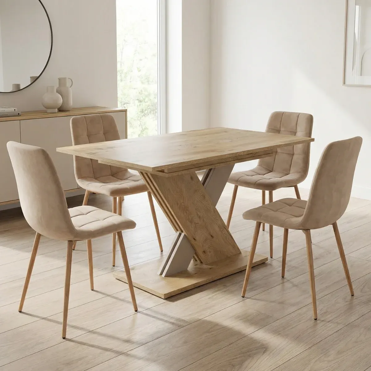 ET ANA / SI MILAN D Beige modern Indoor dining set
