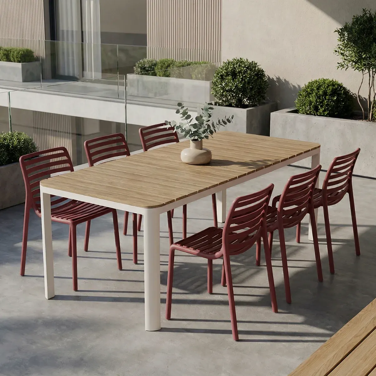 VD ELLA / NARDI DOGA BISTROT Fa, Red modern Outdoor set