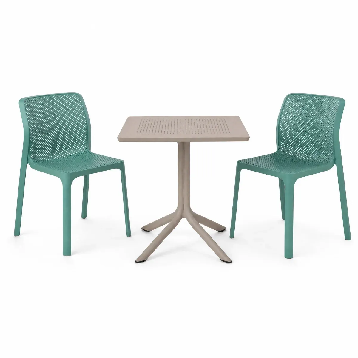 NARDI BIT / CLIP 80 Beige, Turquoise modern Outdoor set