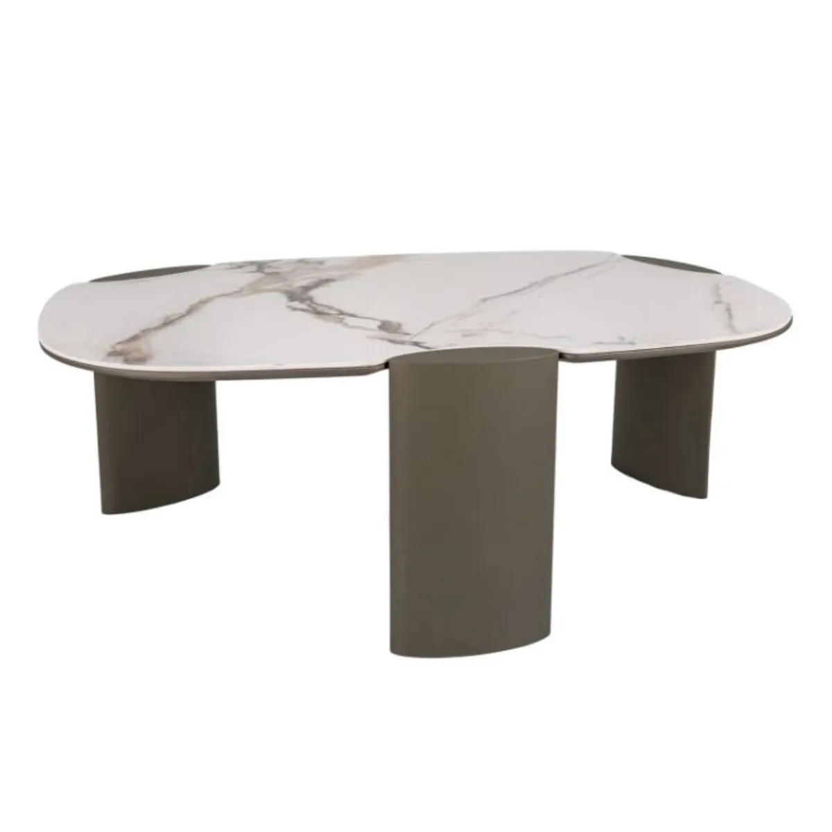 SI ADORIA Fehér Márvány kerámia design Dohányzóasztal