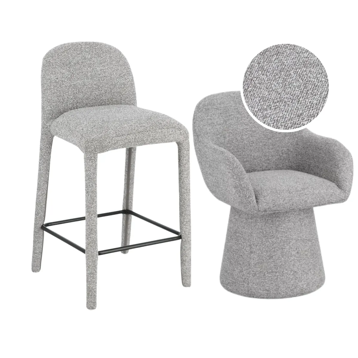 BT ANKARA 4 étkezőszék + 2 bárszék Grey design Package deal
