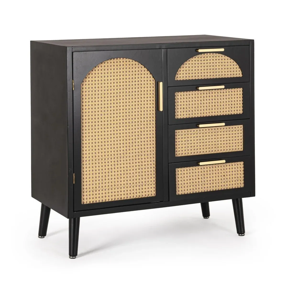 BT ROSINA 2 Black industrial Serving Cabinet/Sideboard
