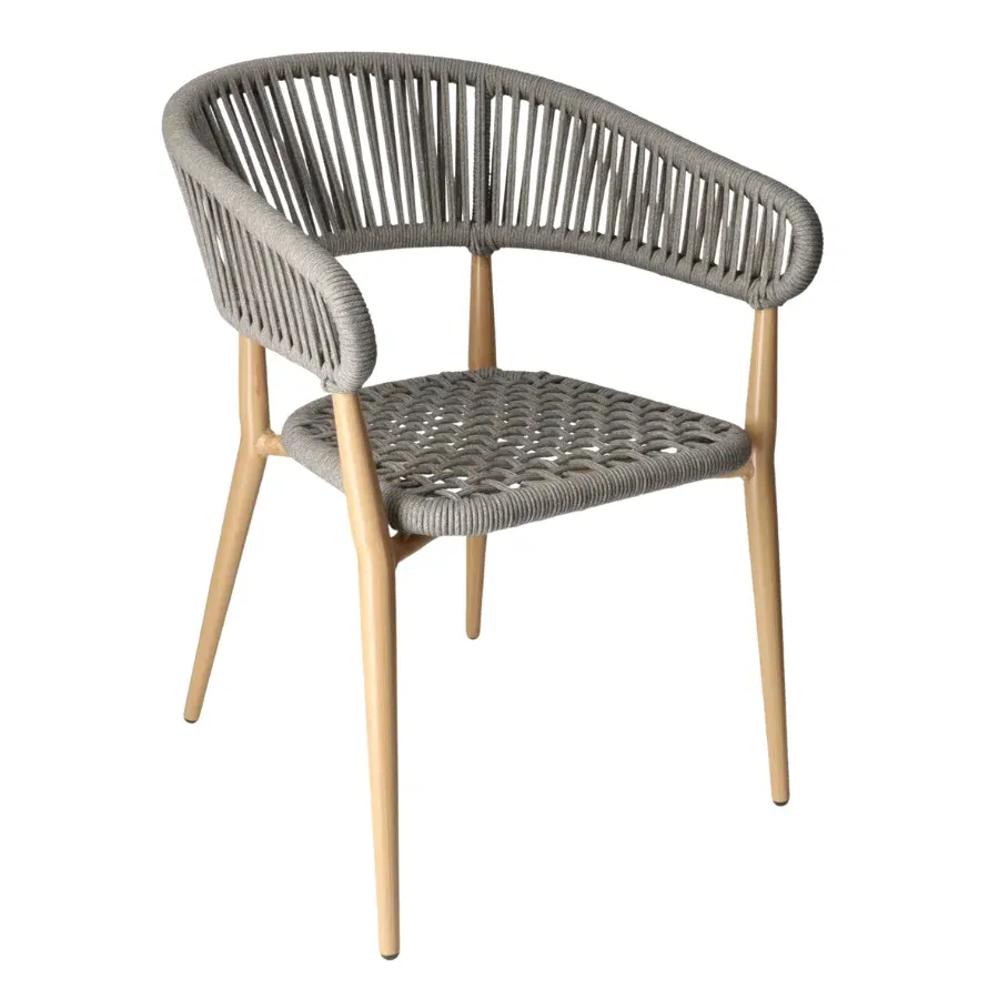 DL DUNCAN Grey classic Polyrattan outdoor chair
