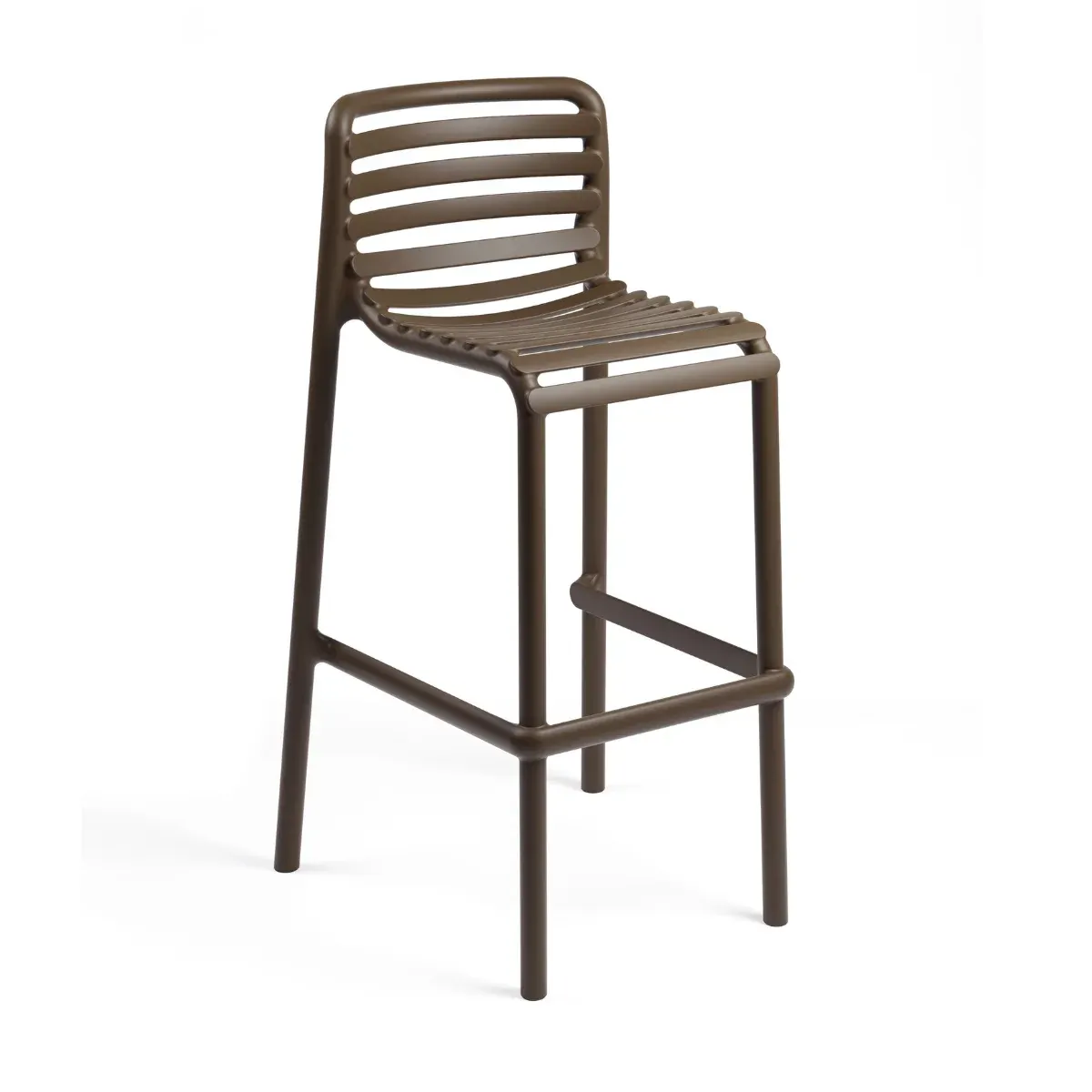 NARDI DOGA STOOL Brown modern Plastic outdoor bar stool