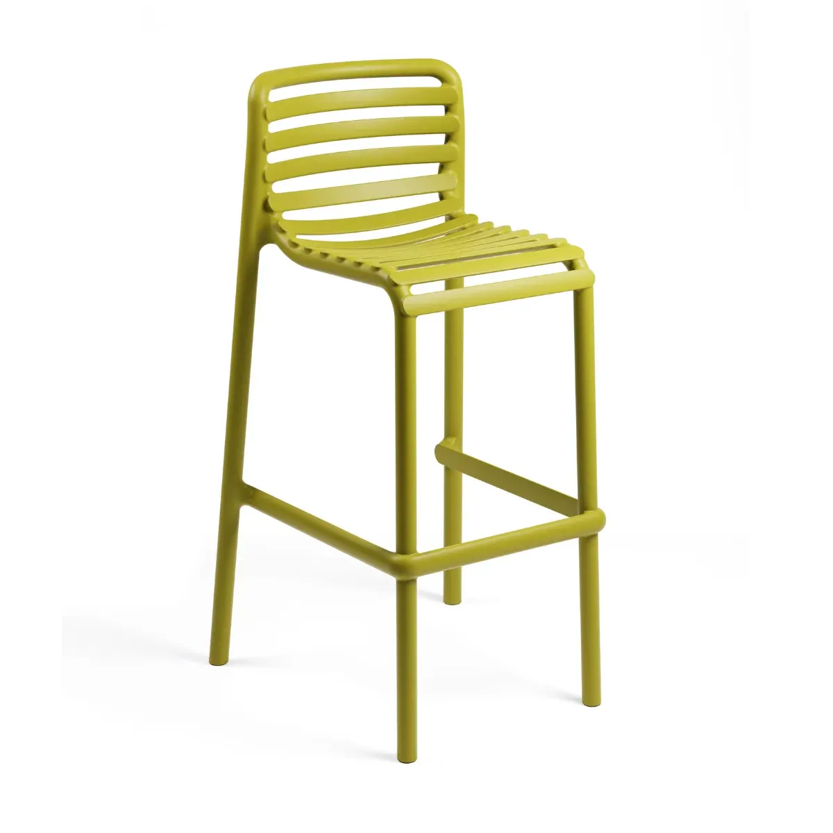 NARDI DOGA STOOL Light green modern Plastic outdoor bar stool