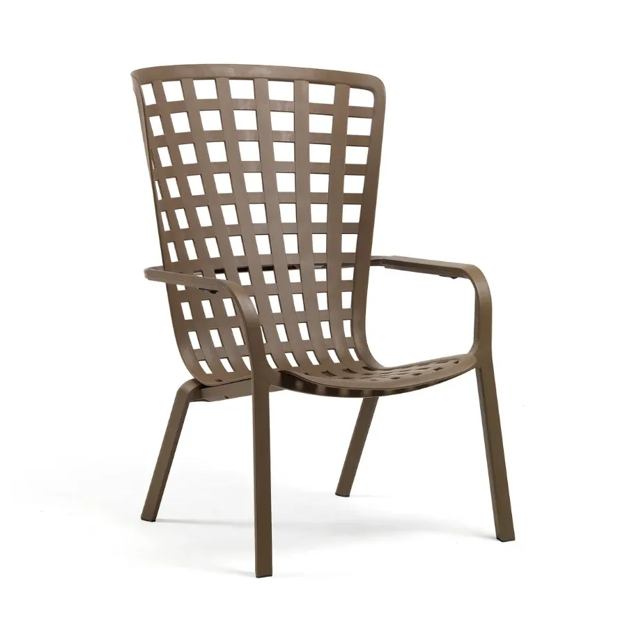 NARDI FOLIO Brown design Plastic outdoor chair