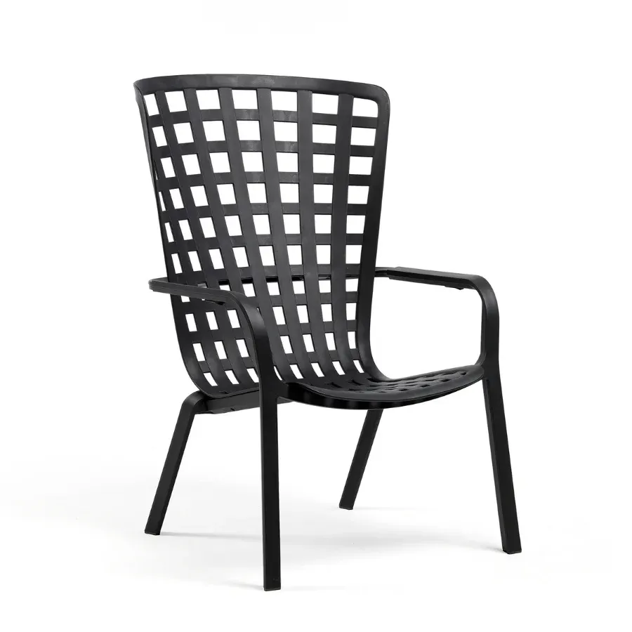NARDI FOLIO Grey design Plastic outdoor chair