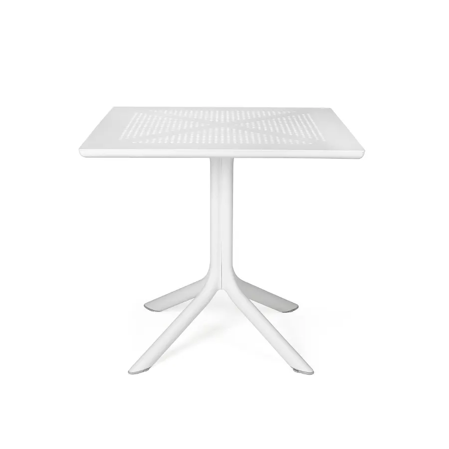 NARDI CLIP 80 White minimalist Outdoor complete table
