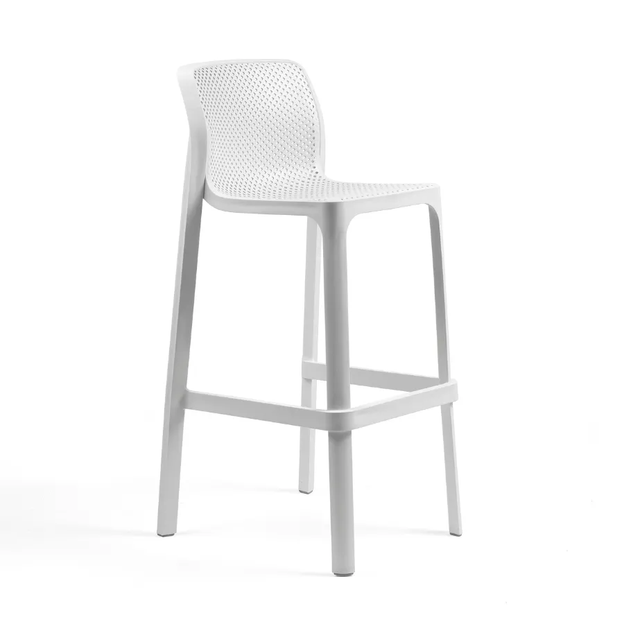 NARDI NET STOOL White modern Plastic outdoor bar stool