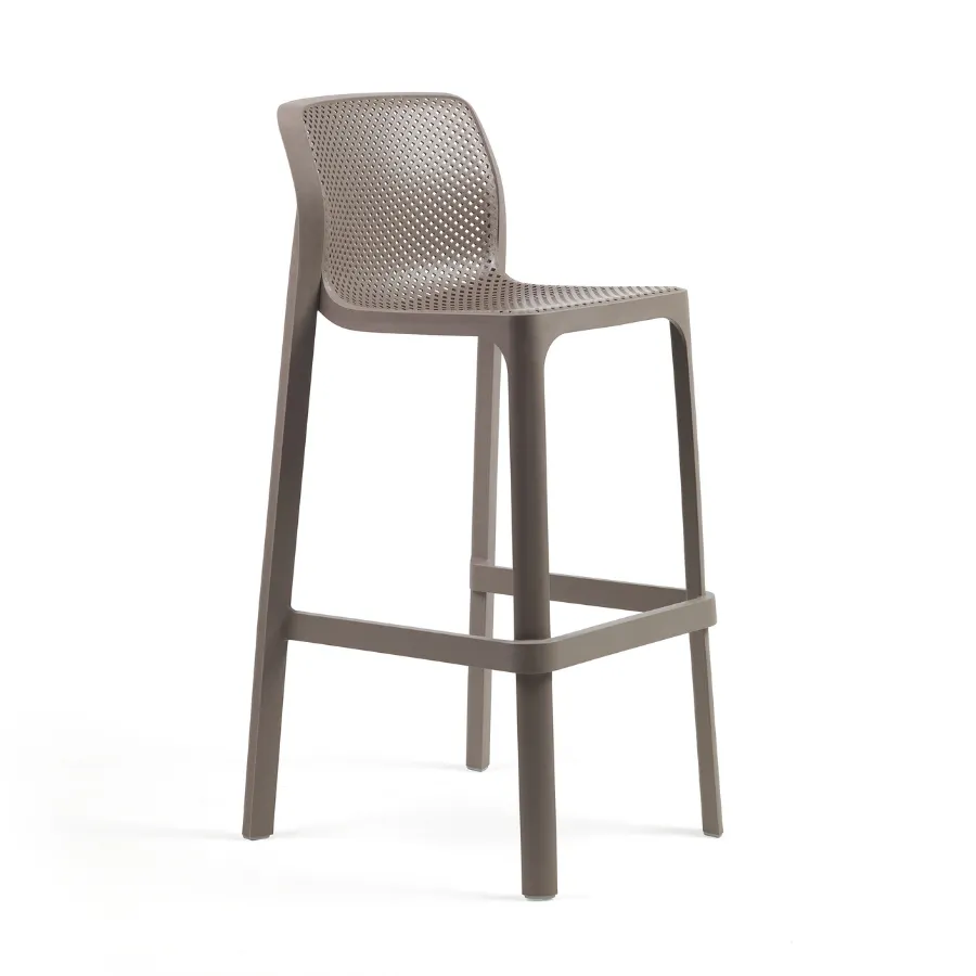 NARDI NET STOOL Taupe modern Plastic outdoor bar stool