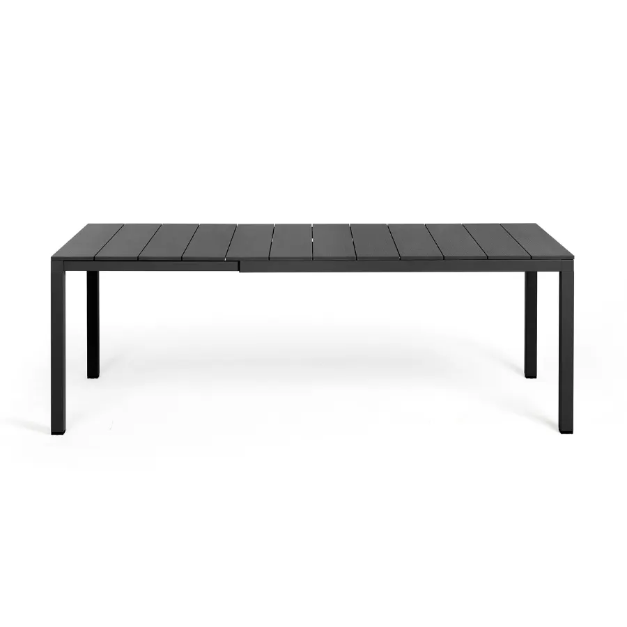 NARDI RIO ALU 140-210 EXT Grey modern Dining Table