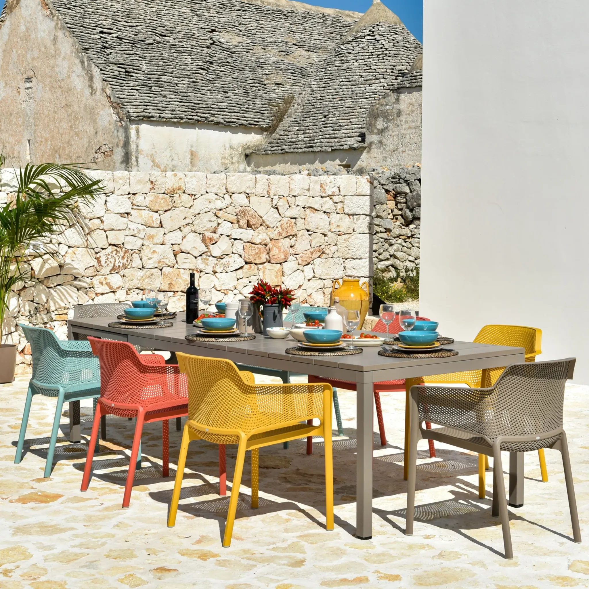 NARDI RIO 210 / NET MIX Multiple colors design Outdoor set