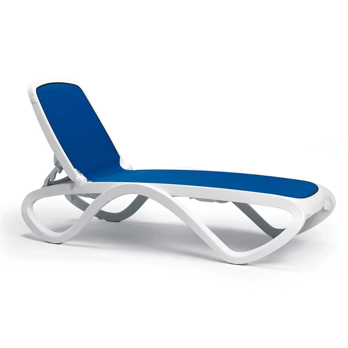 NARDI OMEGA White, Blue classic Plastic sunbed
