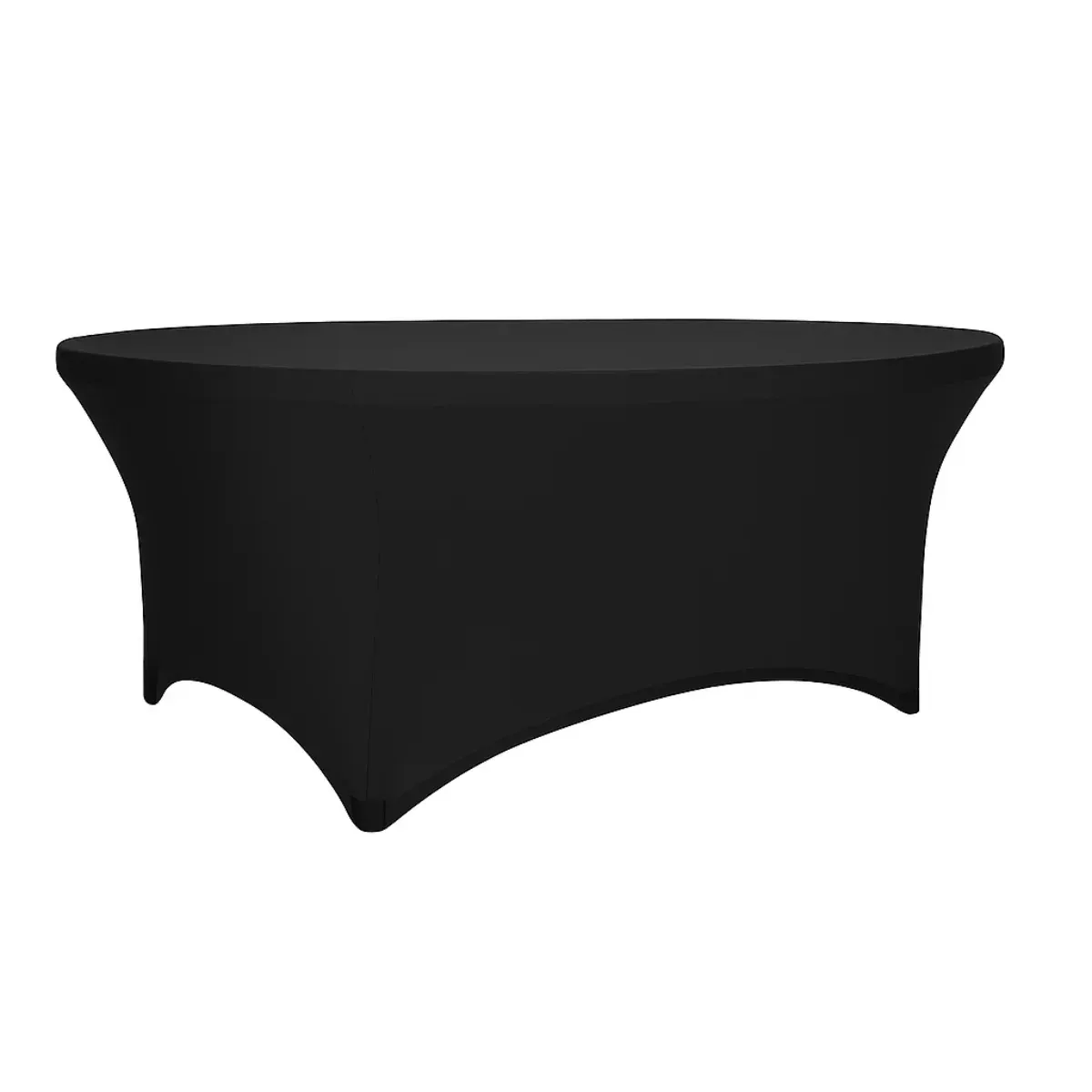 DL TABLE SPANDEX R180 Black classic Conference, banquet spandex cover