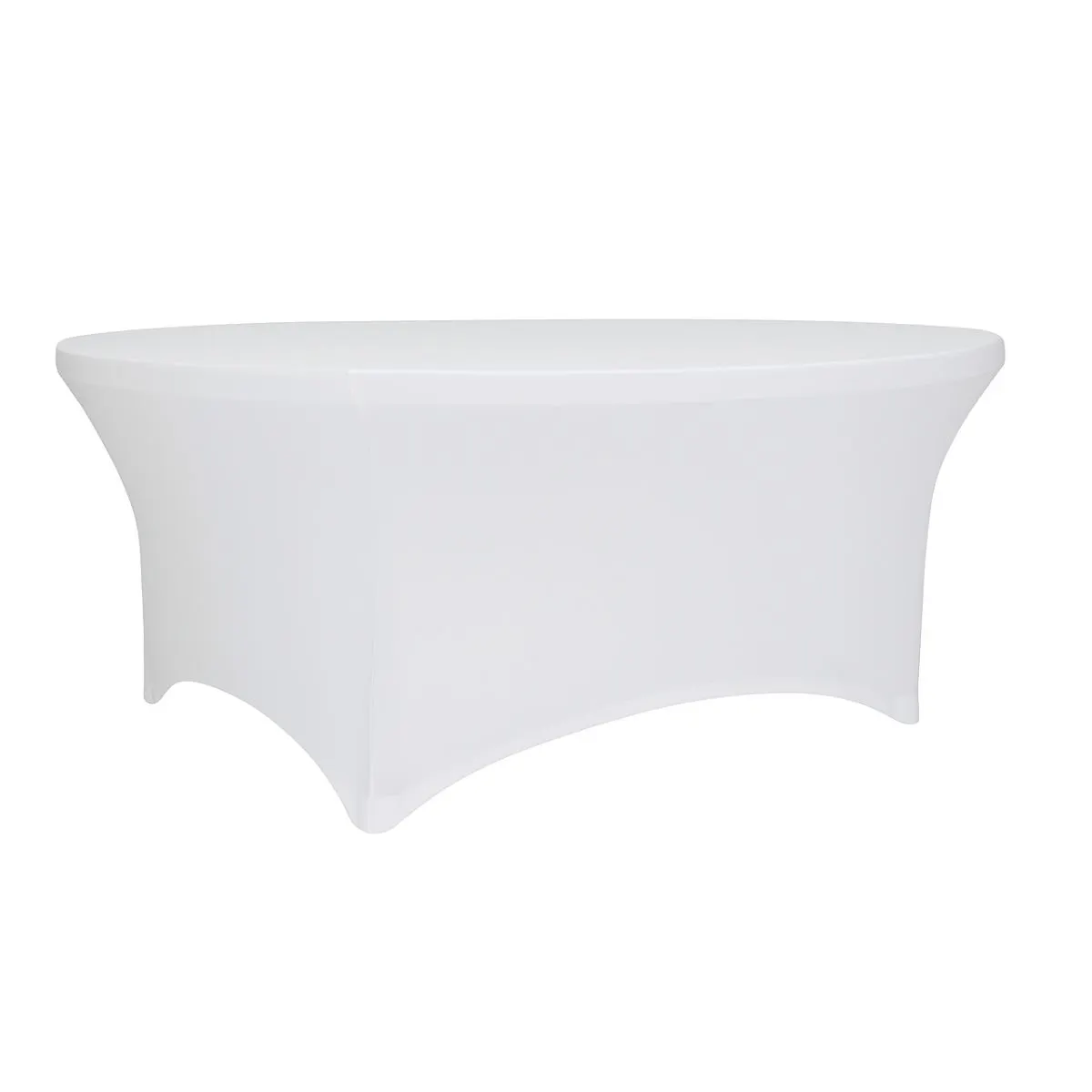 DL ROUND SPANDEX R180 White classic Conference, banquet spandex cover
