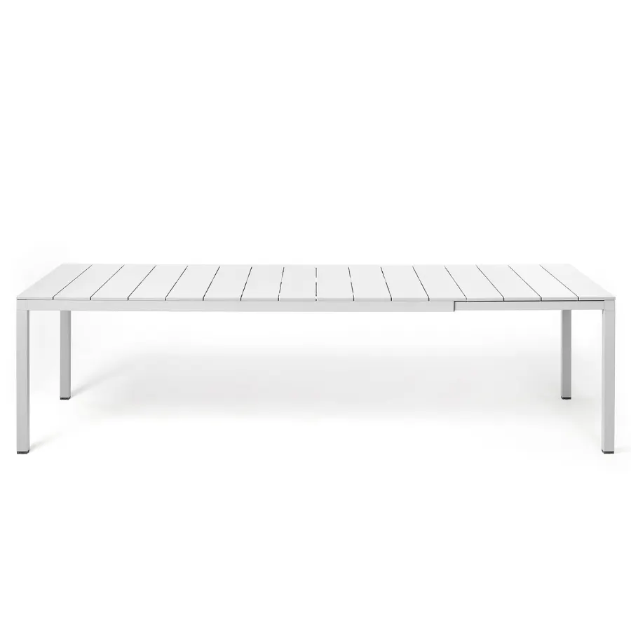 NARDI RIO ALU 210-280 EXT White modern Outdoor complete table