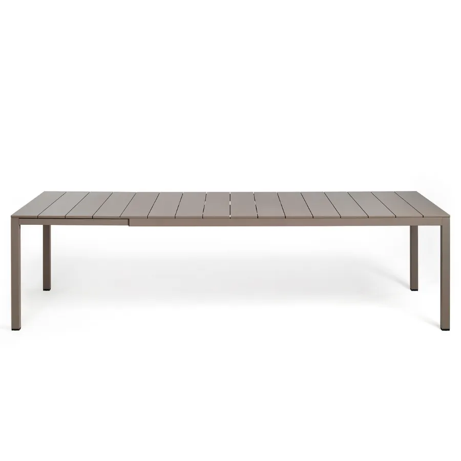 NARDI RIO ALU 210-280 EXT Taupe modern Dining Table