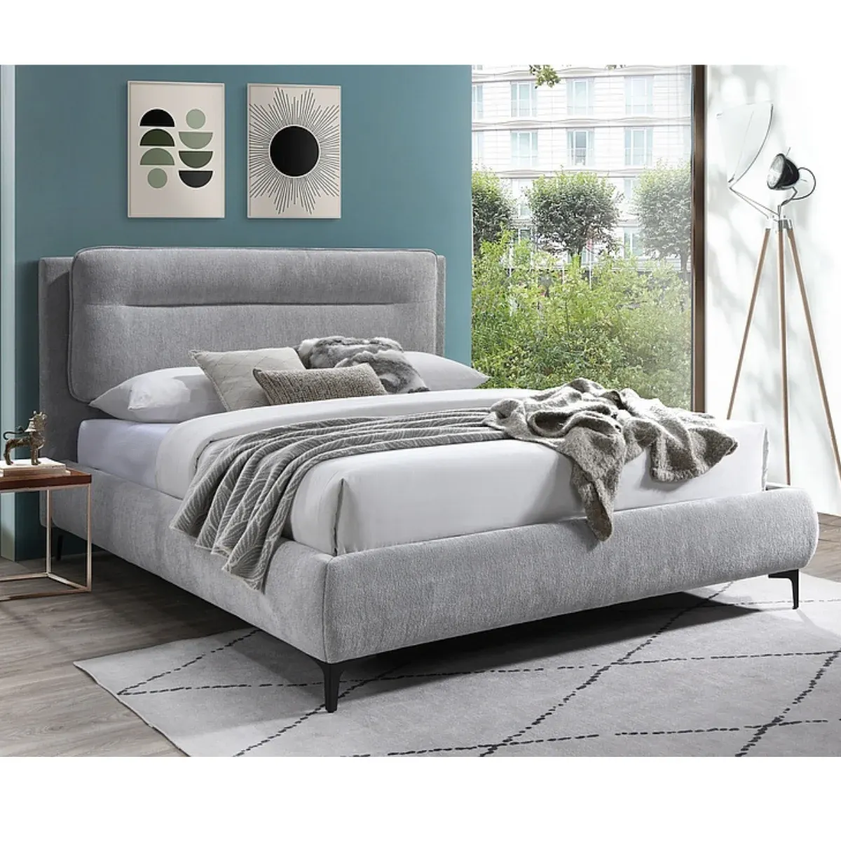 SI ZAFIRA 160X200 Grey design Upholstered bed