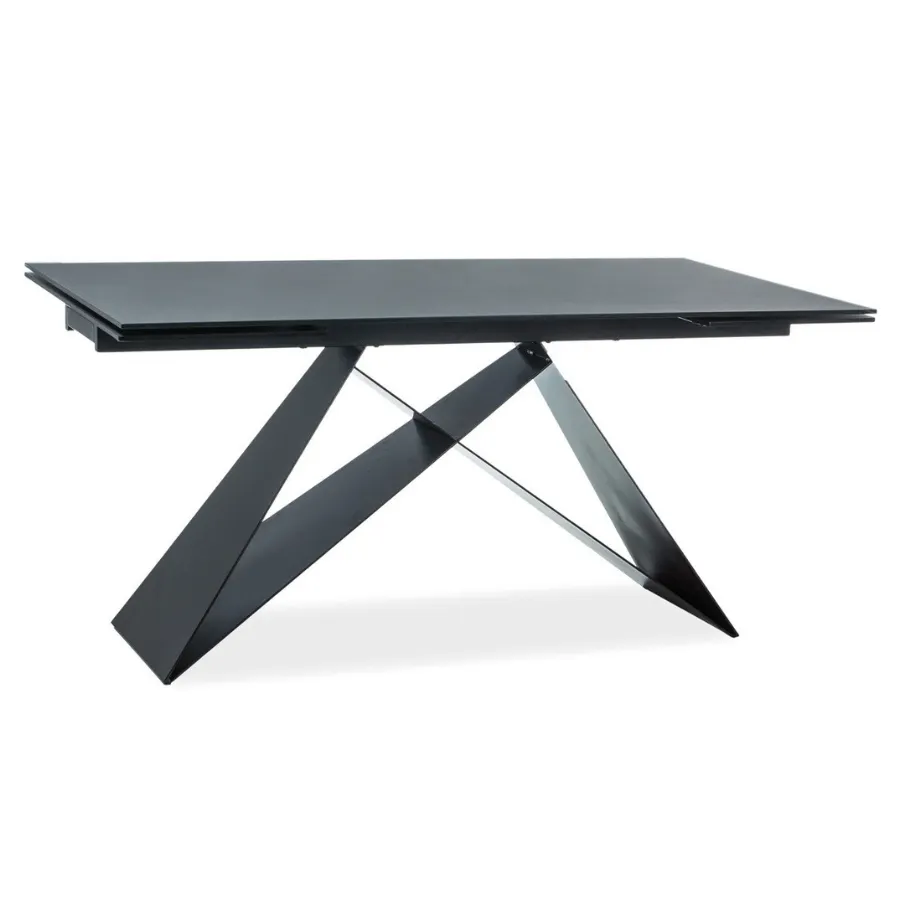 SI WEST Black modern Bővíthető étkezőasztal