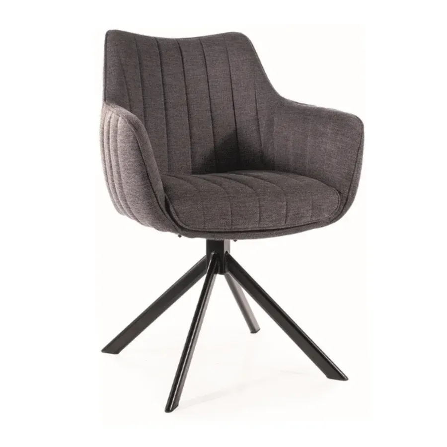 SI ZALIA Grey elegant Upholstered indoor chair