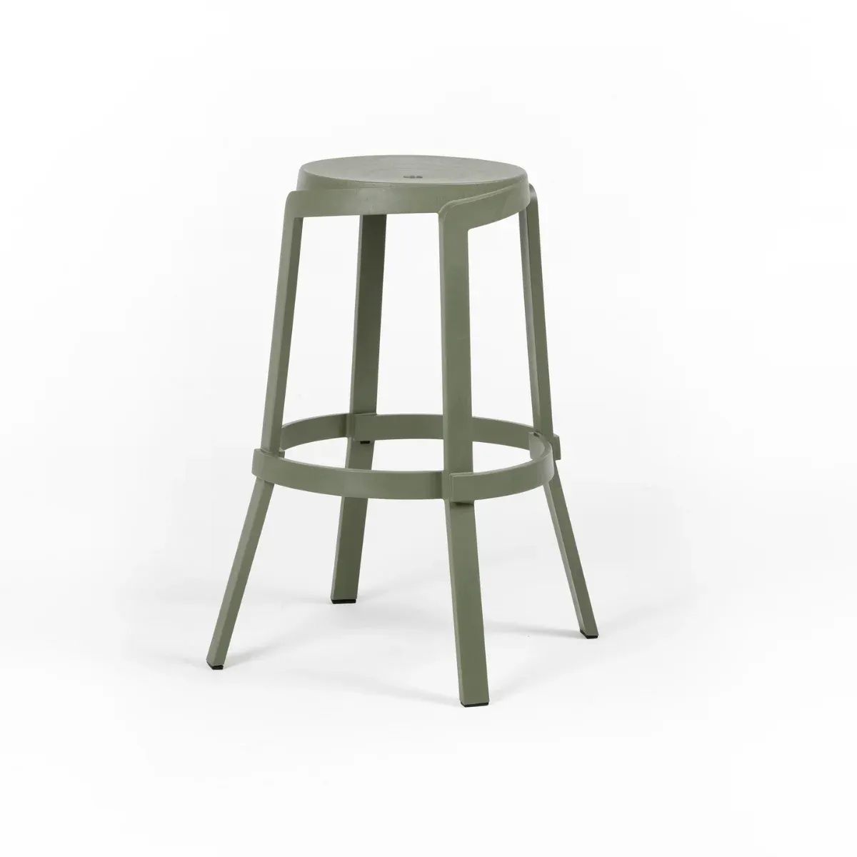 NARDI STACK MAXI Green industrial Plastic outdoor bar stool