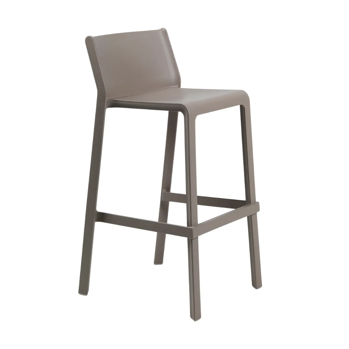NARDI TRILL STOOL Taupe design Plastic outdoor bar stool