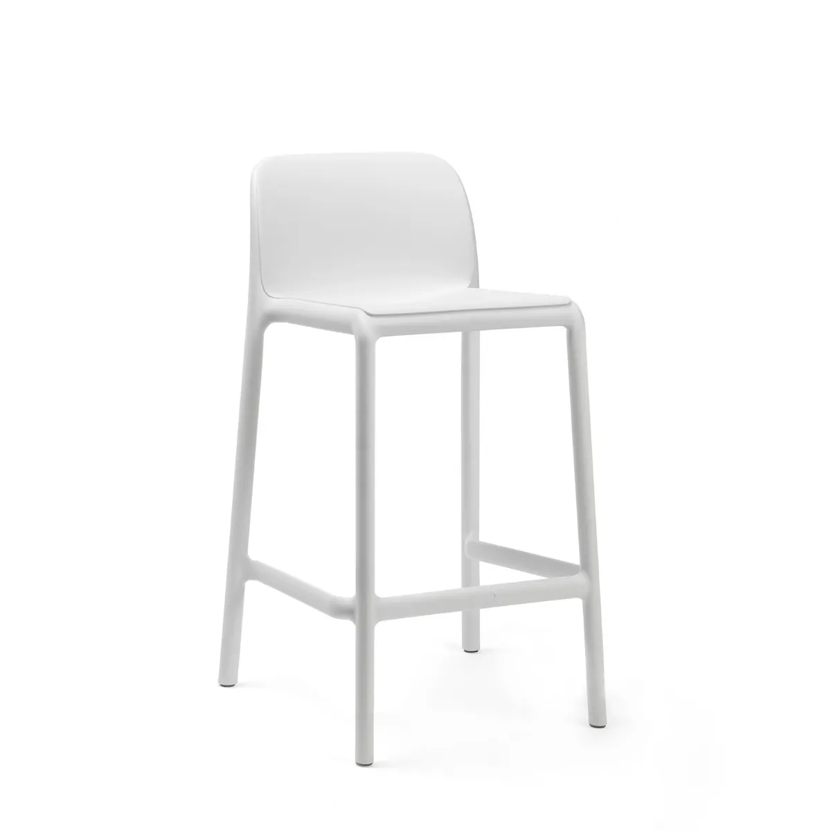 NARDI FARO MINI Fehér design Műanyag kültéri bárszék