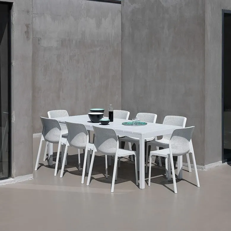 NARDI RIO 140 / BIT White minimalist Outdoor set