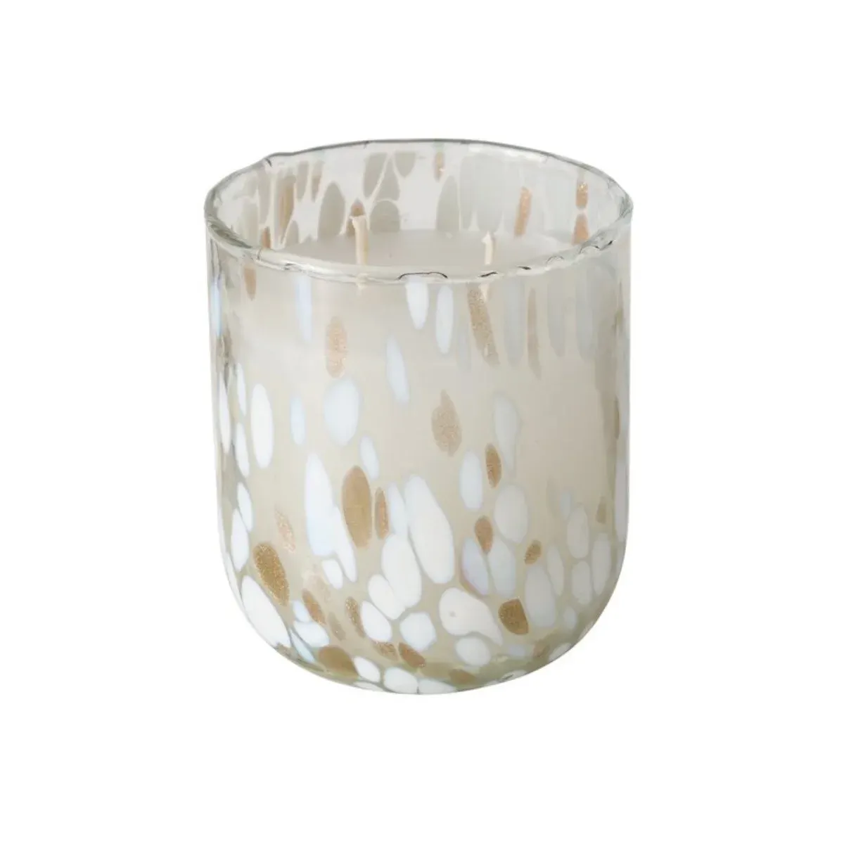 B DOROTY CANDLE POT White, Gold elegant Table decoration