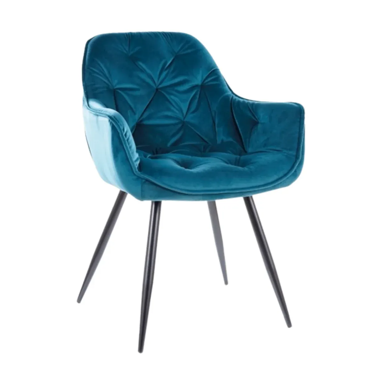 SI CHERRY VELVET Turquoise elegant Upholstered indoor chair