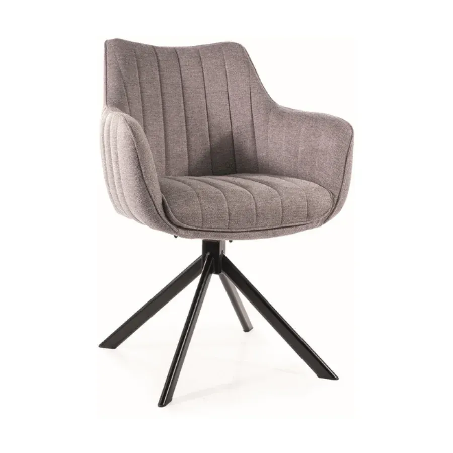 SI ZALIA Grey elegant Upholstered indoor chair