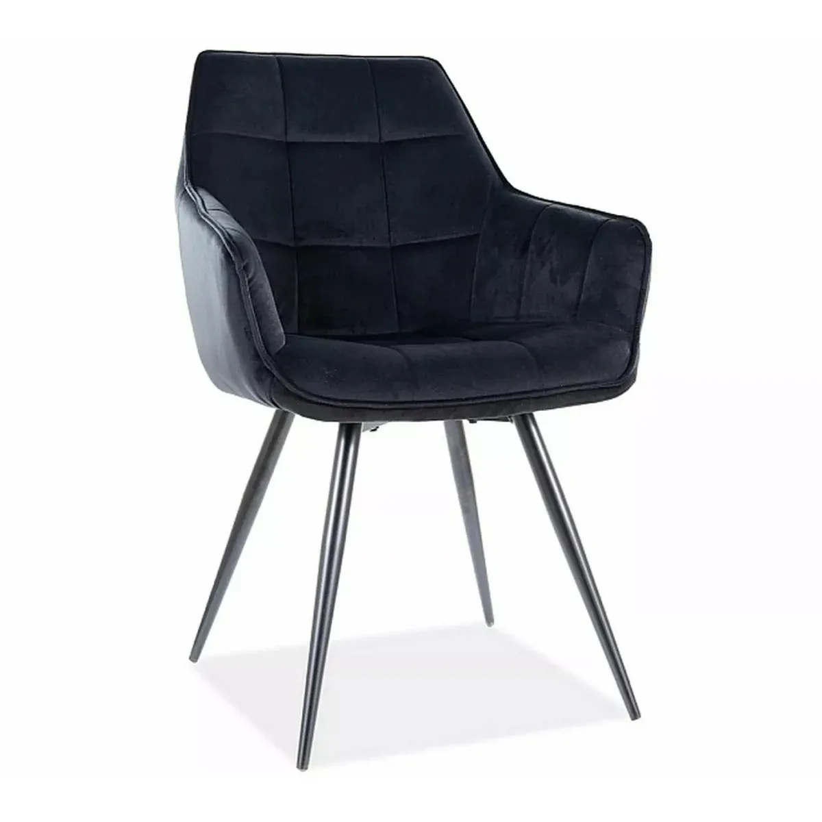 SI OLIVIA Fekete design Kárpitos beltéri szék