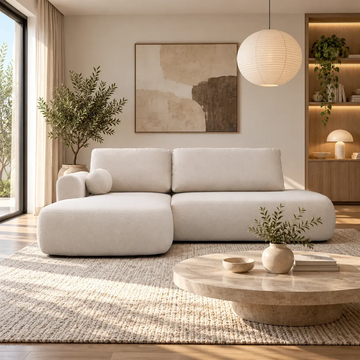 ET ANGIE Beige design Corner Sofa