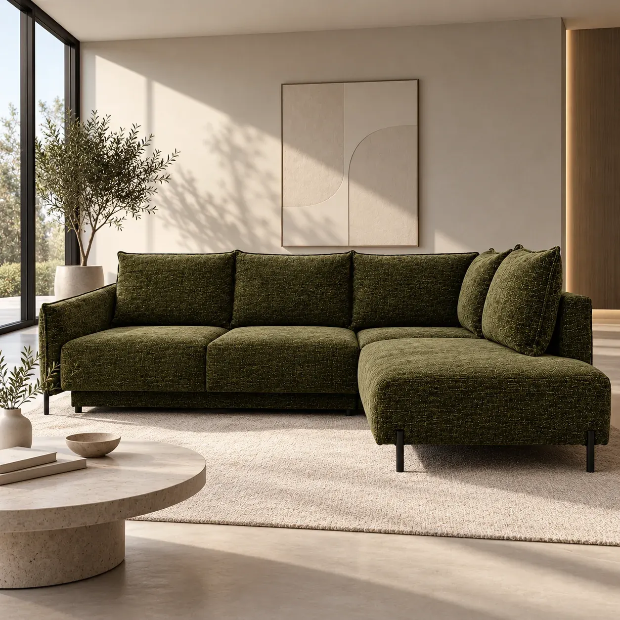 ET MARY Green design Corner Sofa