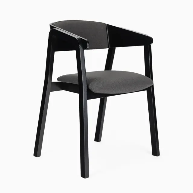 AT ZOE Fekete elegáns Fa beltéri szék