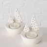 B CANDLELIT 2db White design Table decoration