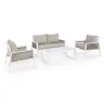 BT DIVA Fehér, Bézs design Kültéri lounge szett