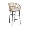 BT LASVEGAS Beige design Polyrattan outdoor bar stool