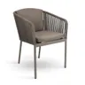 DL PANDA Brown elegant Polyrattan outdoor chair