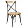 DL CROSS Black vintage Wooden indoor chair