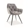 SI CHERRY Grey elegant Upholstered indoor chair