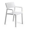NARDI TRILL ARMCHAIR White minimalist Plastic outdoor chair