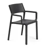 NARDI TRILL ARMCHAIR Black minimalist Plastic outdoor chair