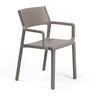 NARDI TRILL ARMCHAIR Taupe minimalist Plastic outdoor chair