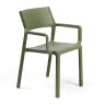 NARDI TRILL ARMCHAIR Green minimalist Plastic outdoor chair