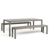 NARDI SET RIO BENCH ALU Taupe modern Outdoor set