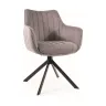 SI ZALIA Grey elegant Upholstered indoor chair