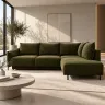 ET MARY Zöld design Sarokgarnitúra